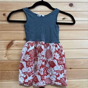 GAP Gray and Red Floral Kids Dress